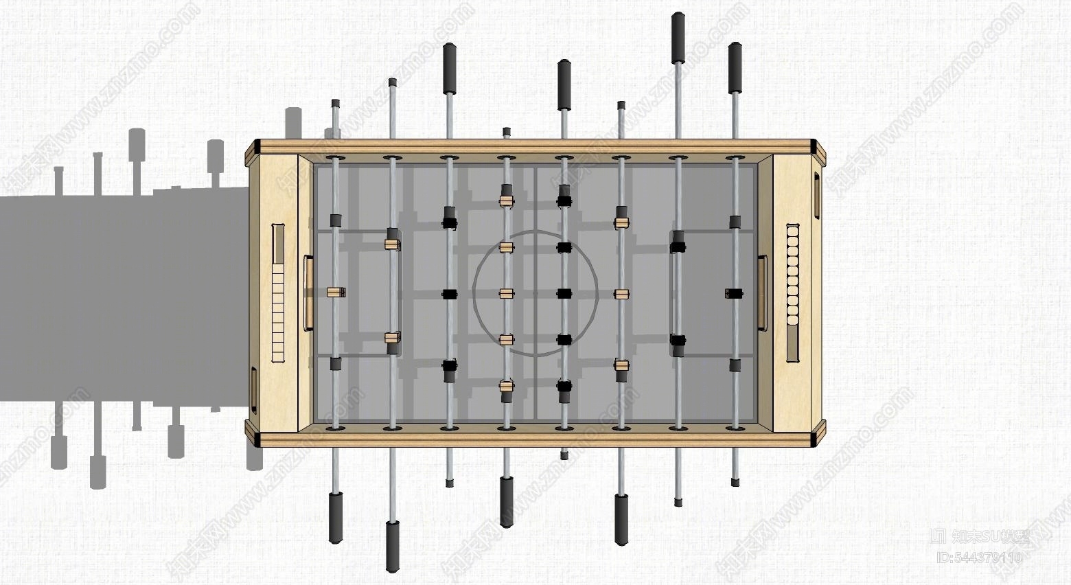 现代桌上足球SU模型下载【ID:544379110】
