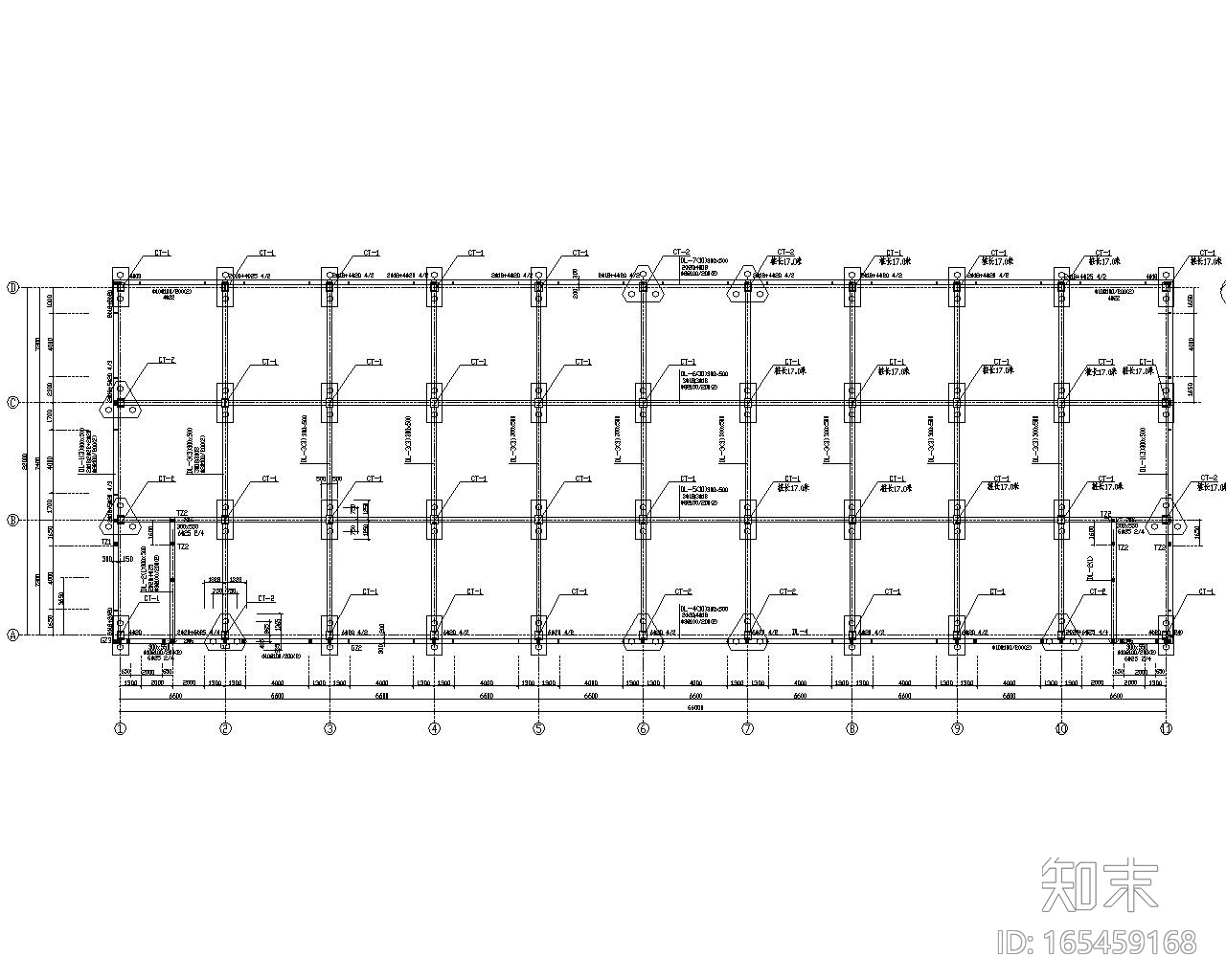 二层钢框架厂房全套结构施工图（CAD）cad施工图下载【ID:165459168】