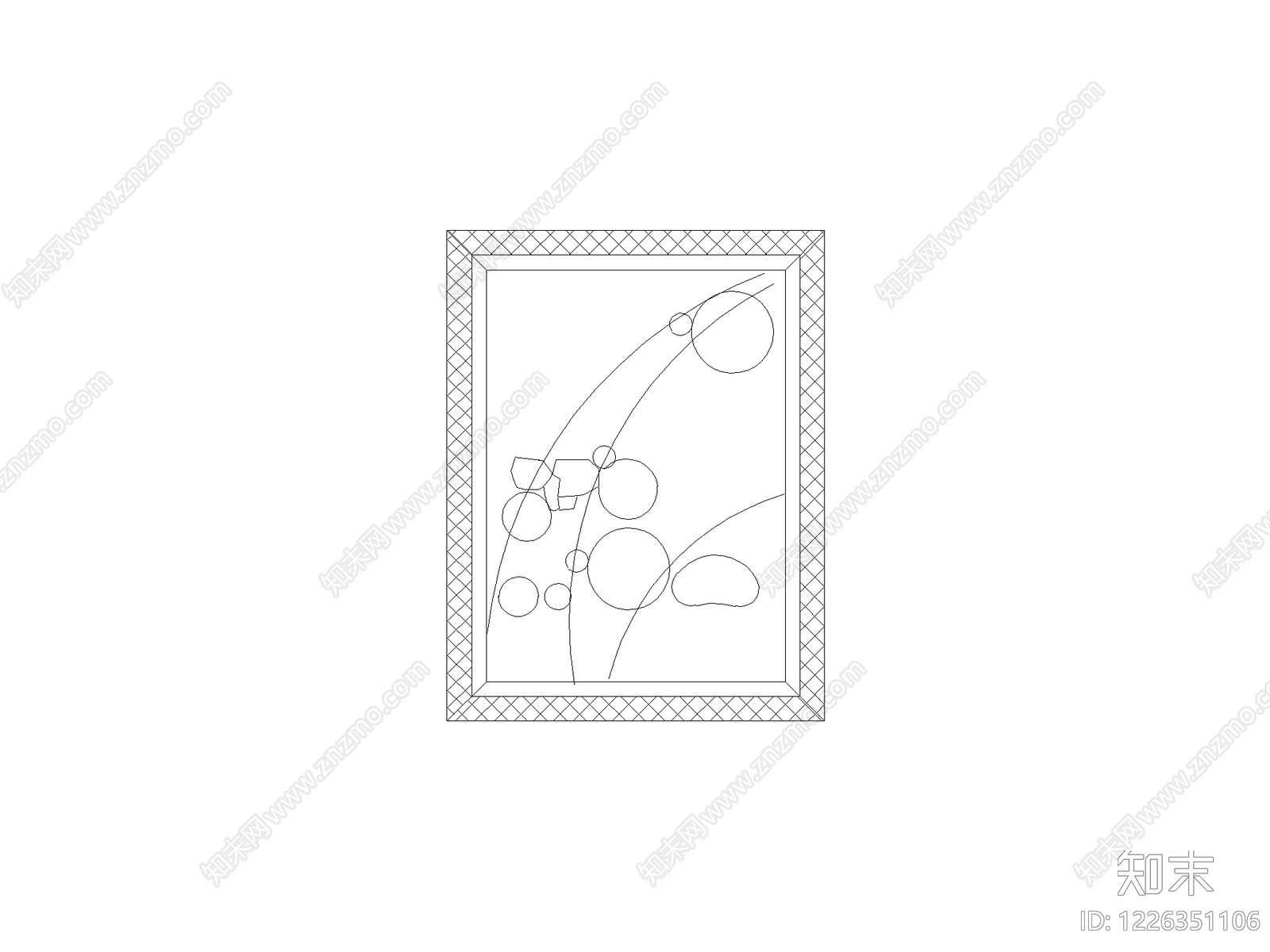 挂画cad施工图下载【ID:1226351106】