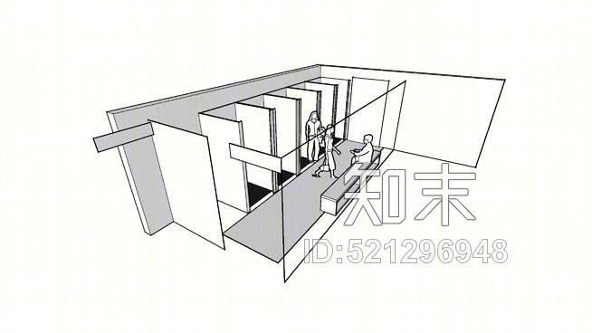 试衣间SU模型下载【ID:521296948】