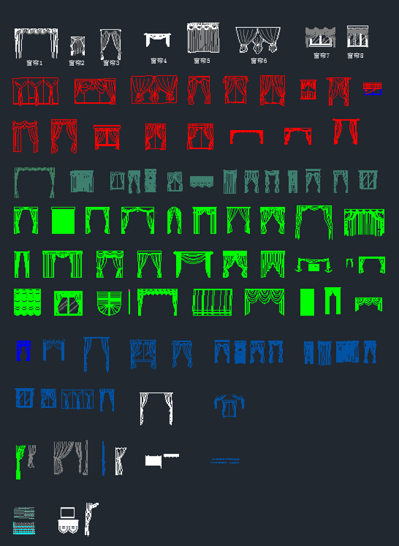 cad窗帘立面图cad施工图下载【ID:149609130】