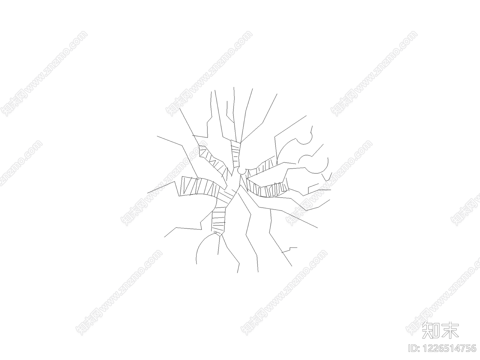 现代装饰线条CAD图纸