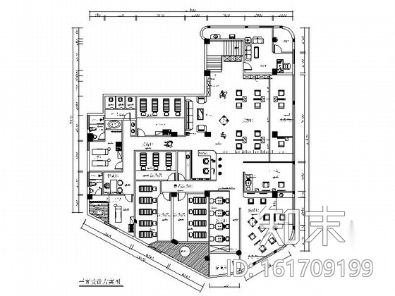 [广东]某时尚品牌美容美发沙龙室内装修施工图（含效果）施工图下载【ID:161709199】