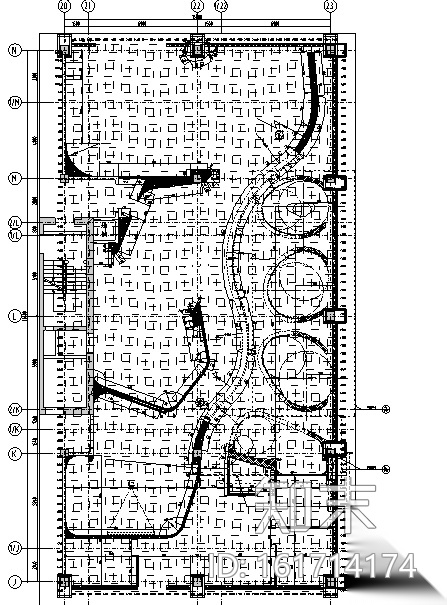 金融中心售楼空间设计施工图（附效果图+报价表）cad施工图下载【ID:161714174】