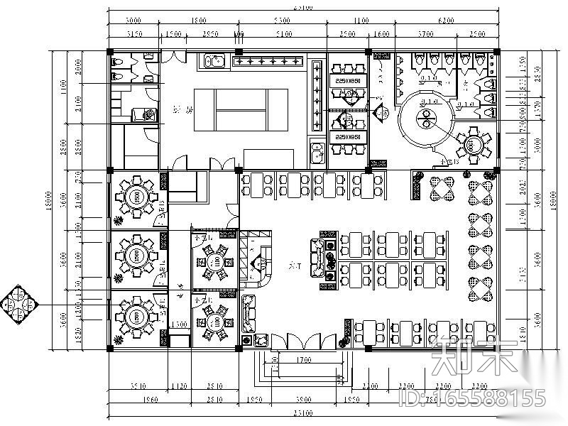 [学生作品]餐饮空间设计图施工图下载【ID:165588155】