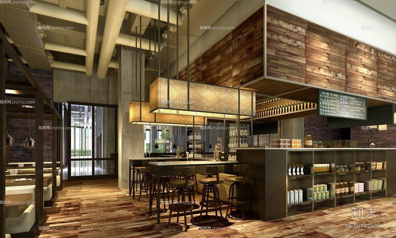 工业风米色羊皮吊灯组合3D模型下载【ID:50772488】