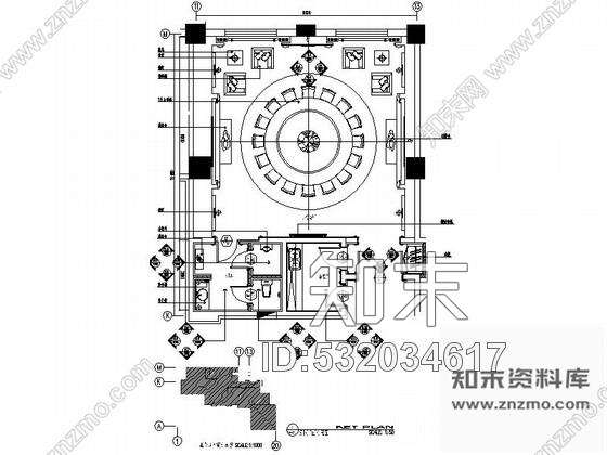 施工图简欧风格酒店宴会厅室内装修图含效果cad施工图下载【ID:532034617】