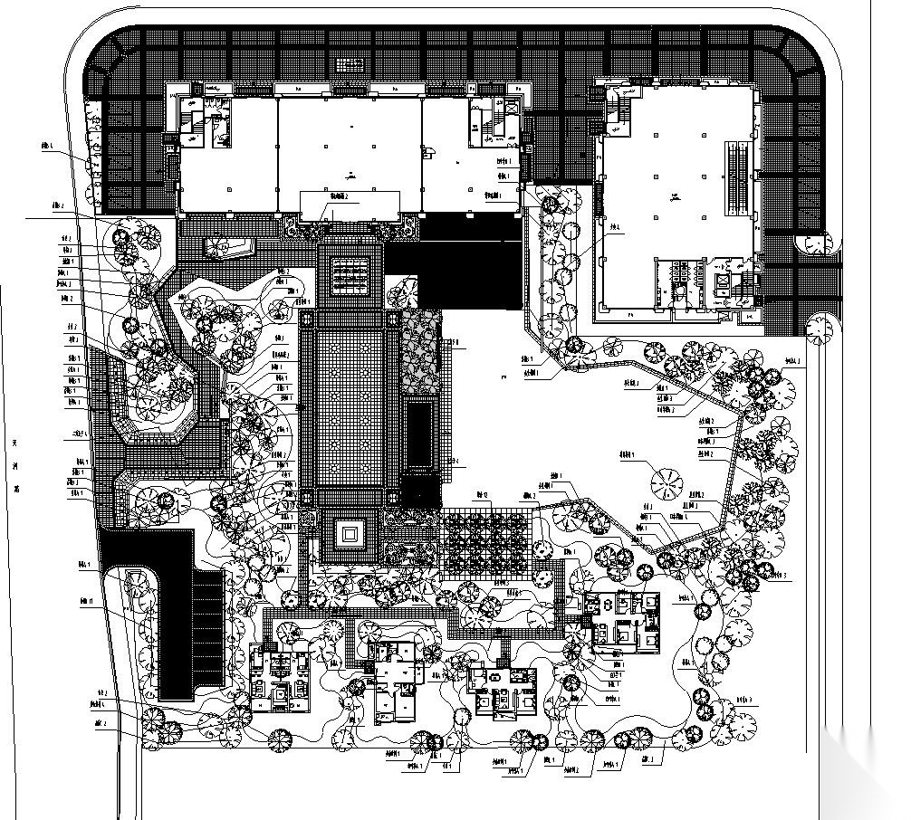 [浙江]朗道五矿崇文示范区植物CAD施工图施工图下载【ID:161053114】