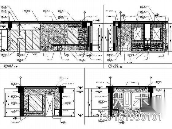 国际酒店标准客房装修图Ⅲcad施工图下载【ID:161990101】