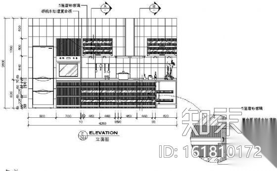 厨房立剖面图cad施工图下载【ID:161810172】