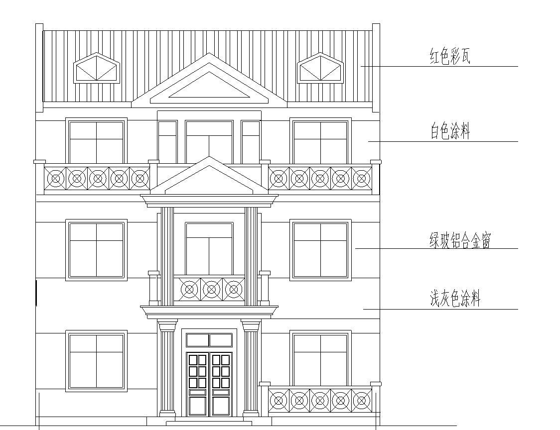 砖混结构3层新农村独栋别墅自建房建筑施工图下载【ID:149891138】