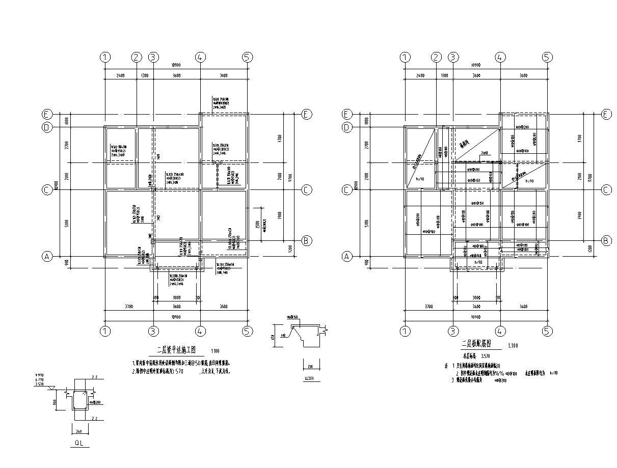 砖混结构3层新农村独栋别墅自建房建筑施工图下载【ID:149891138】