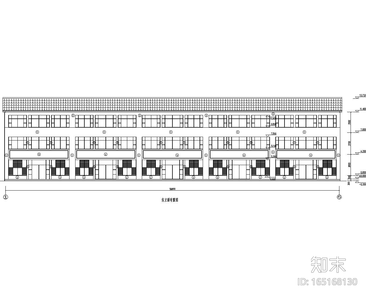 某三层商业宾馆钢结构施工图（CAD含建筑图)施工图下载【ID:165168130】