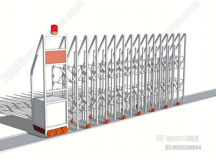 自动伸缩门SU模型下载【ID:630326664】