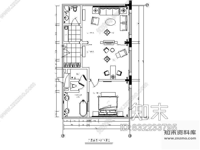 图块/节点酒店套房详图cad施工图下载【ID:832233795】