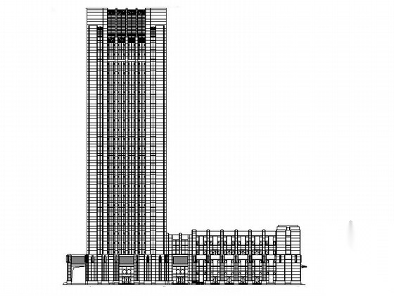 [江苏]25层现代风格行政办公楼单体建筑施工图（知名设计...施工图下载【ID:165746139】