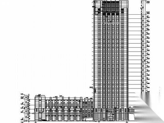 [江苏]25层现代风格行政办公楼单体建筑施工图（知名设计...施工图下载【ID:165746139】