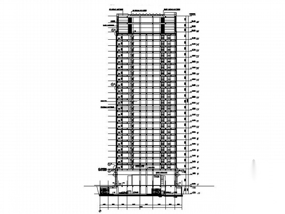 [江苏]25层现代风格行政办公楼单体建筑施工图（知名设计...施工图下载【ID:165746139】