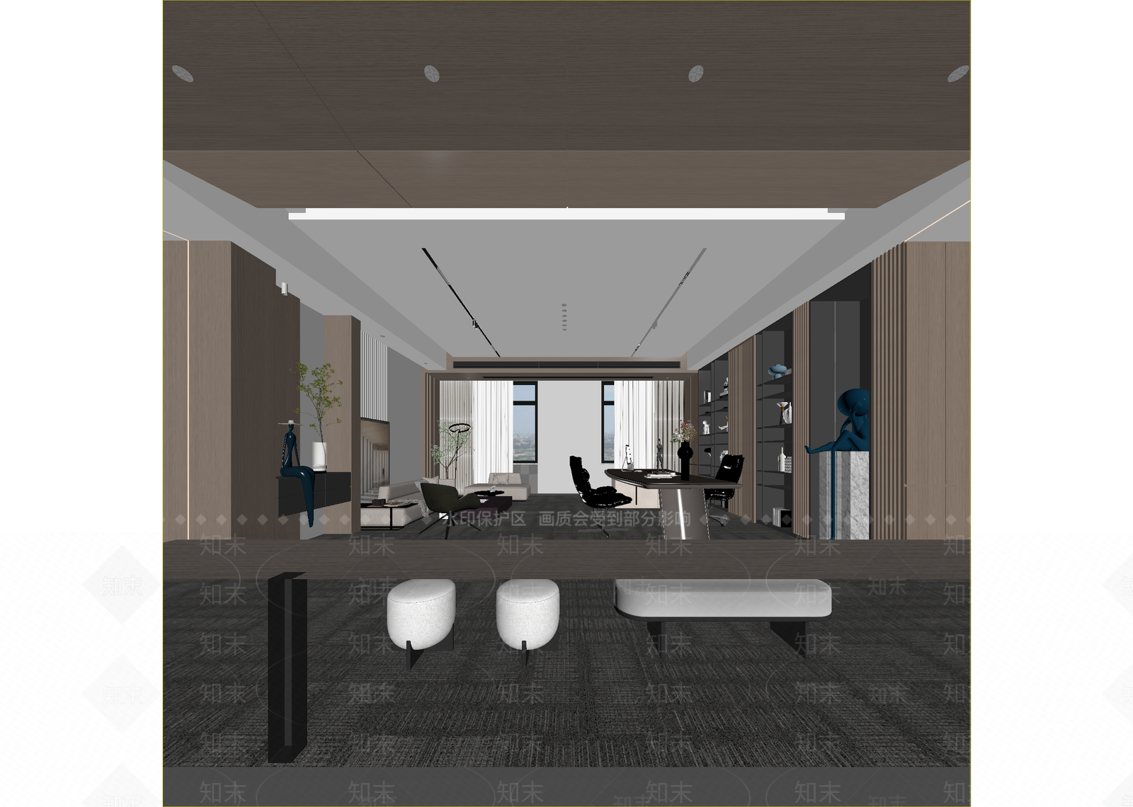 现代办公室3D模型下载【ID:1215078337】