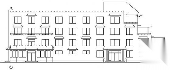 某市四层养老院建筑方案设计cad施工图下载【ID:164863173】