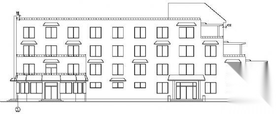 某市四层养老院建筑方案设计cad施工图下载【ID:151590102】