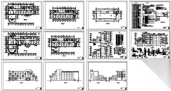 某市四层养老院建筑方案设计cad施工图下载【ID:164863173】