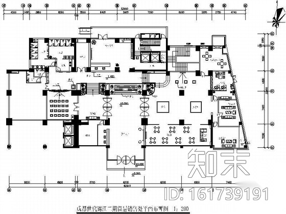 [成都]简欧风格售楼中心施工图cad施工图下载【ID:161739191】