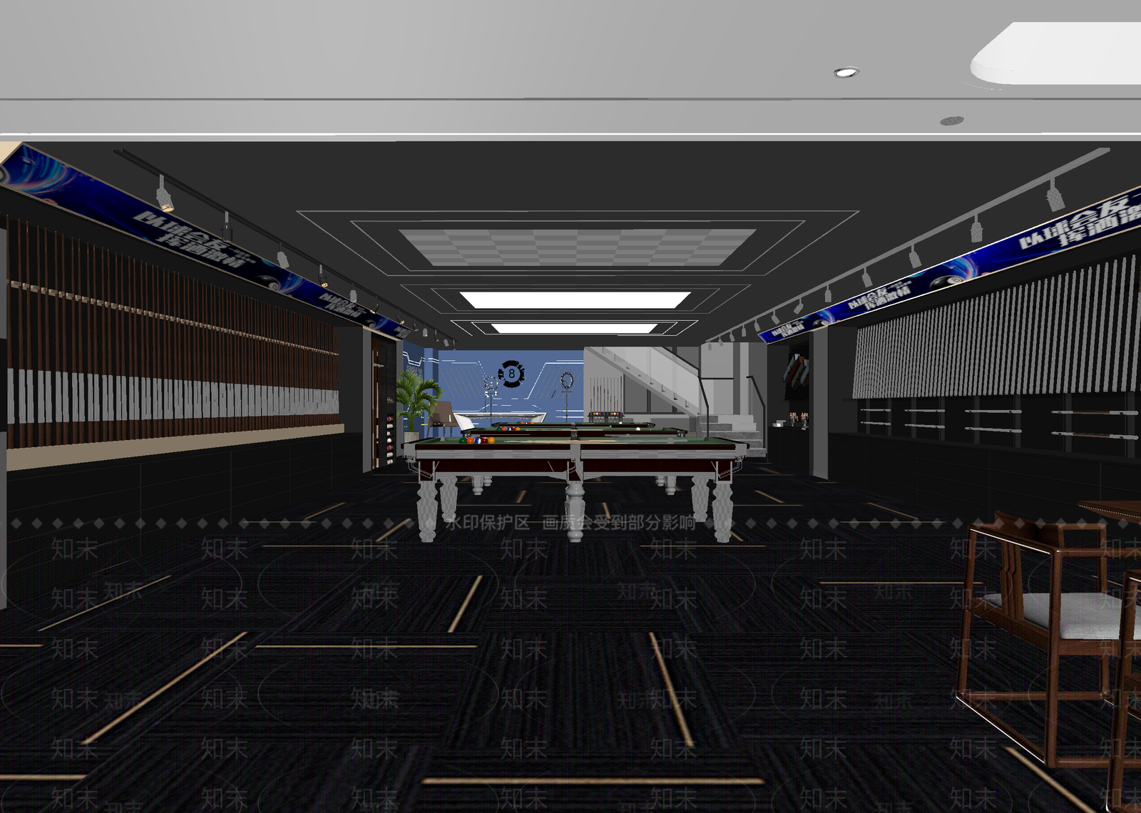 现代台球室3D模型下载【ID:1214768601】