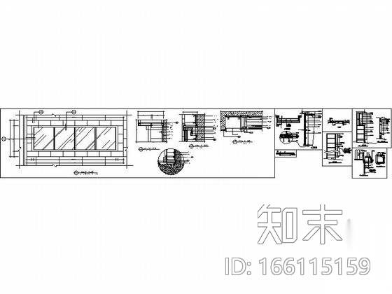 某店铺二层广告灯箱节点详图施工图下载【ID:166115159】