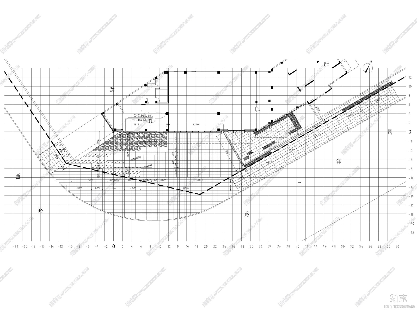 宁波北仑区售楼处周边景观项目CAD施工图cad施工图下载【ID:1102808343】