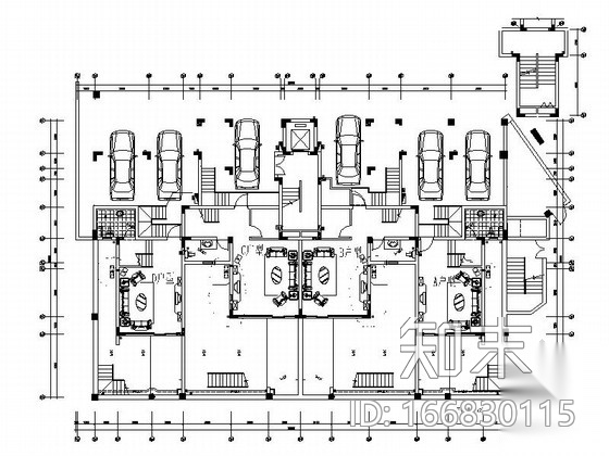 某七层别墅建筑户型图cad施工图下载【ID:166830115】