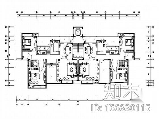 某七层别墅建筑户型图cad施工图下载【ID:166830115】