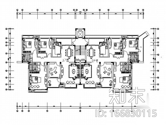 某七层别墅建筑户型图cad施工图下载【ID:166830115】