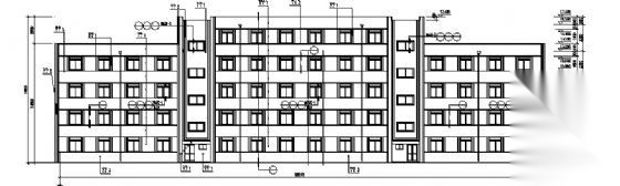 某五层宿舍楼建筑施工图cad施工图下载【ID:149828113】