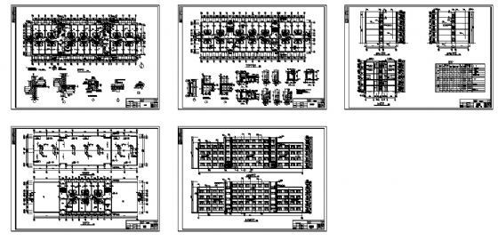 某五层宿舍楼建筑施工图cad施工图下载【ID:149828113】