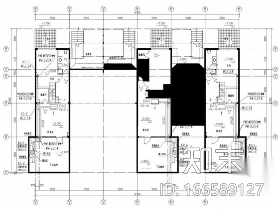 多层别墅空调通风系统设计施工图cad施工图下载【ID:166589127】