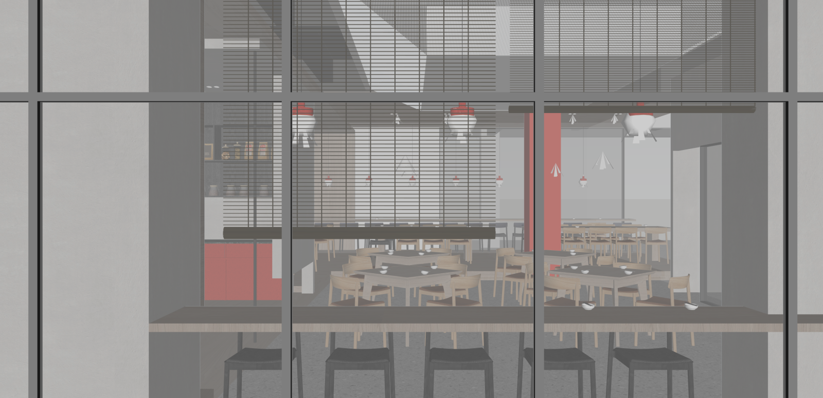 现代快餐店SU模型下载【ID:1215955899】