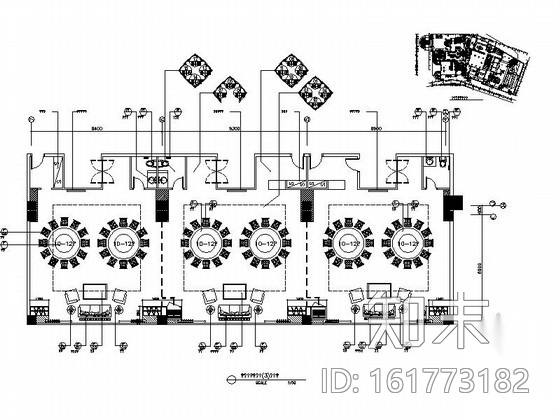 [重庆]某酒店中餐包房3施工图施工图下载【ID:161773182】