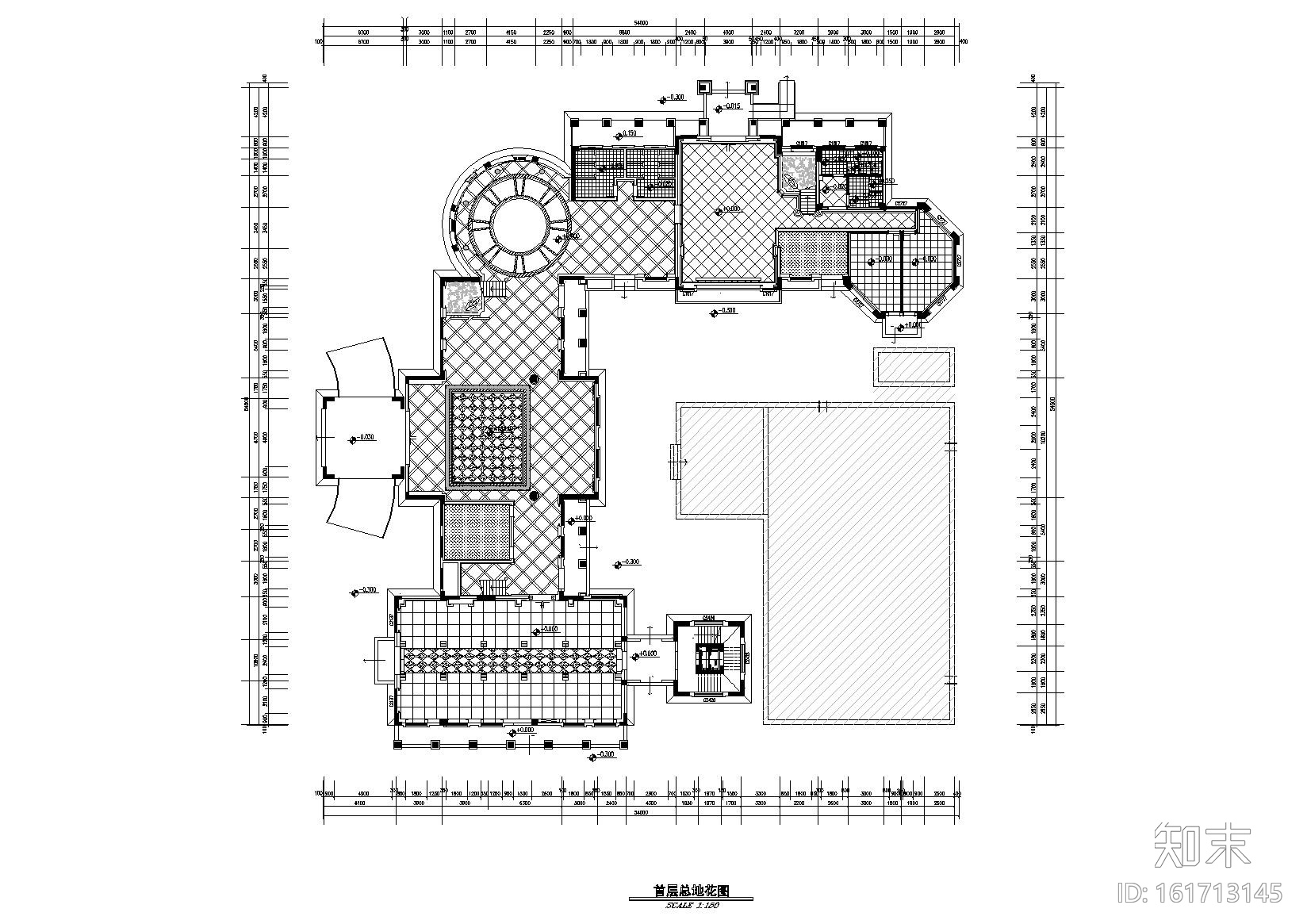 [江苏]南通华强城售楼处全套施工图+效果图cad施工图下载【ID:161713145】