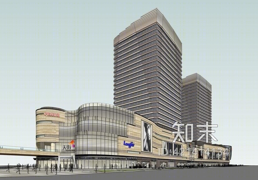 上海龙湖南区商业综合体SU模型下载【ID:421414134】