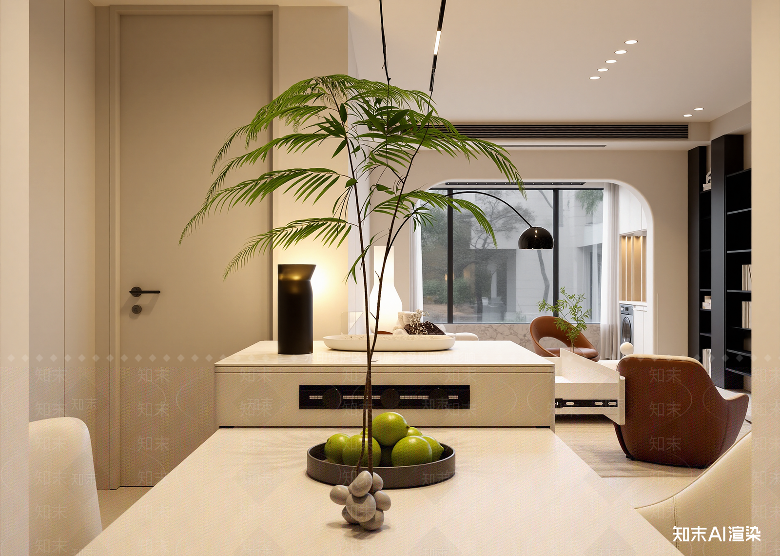 奶油家居餐厅3D模型下载【ID:1215104097】