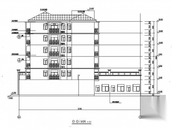 [湖北]六层框架结构三级复杂程度住宅建筑施工图cad施工图下载【ID:168088172】