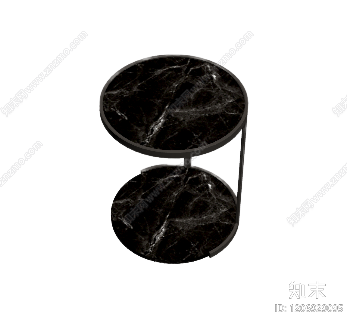 双层大理石边桌3D模型下载【ID:1206929095】