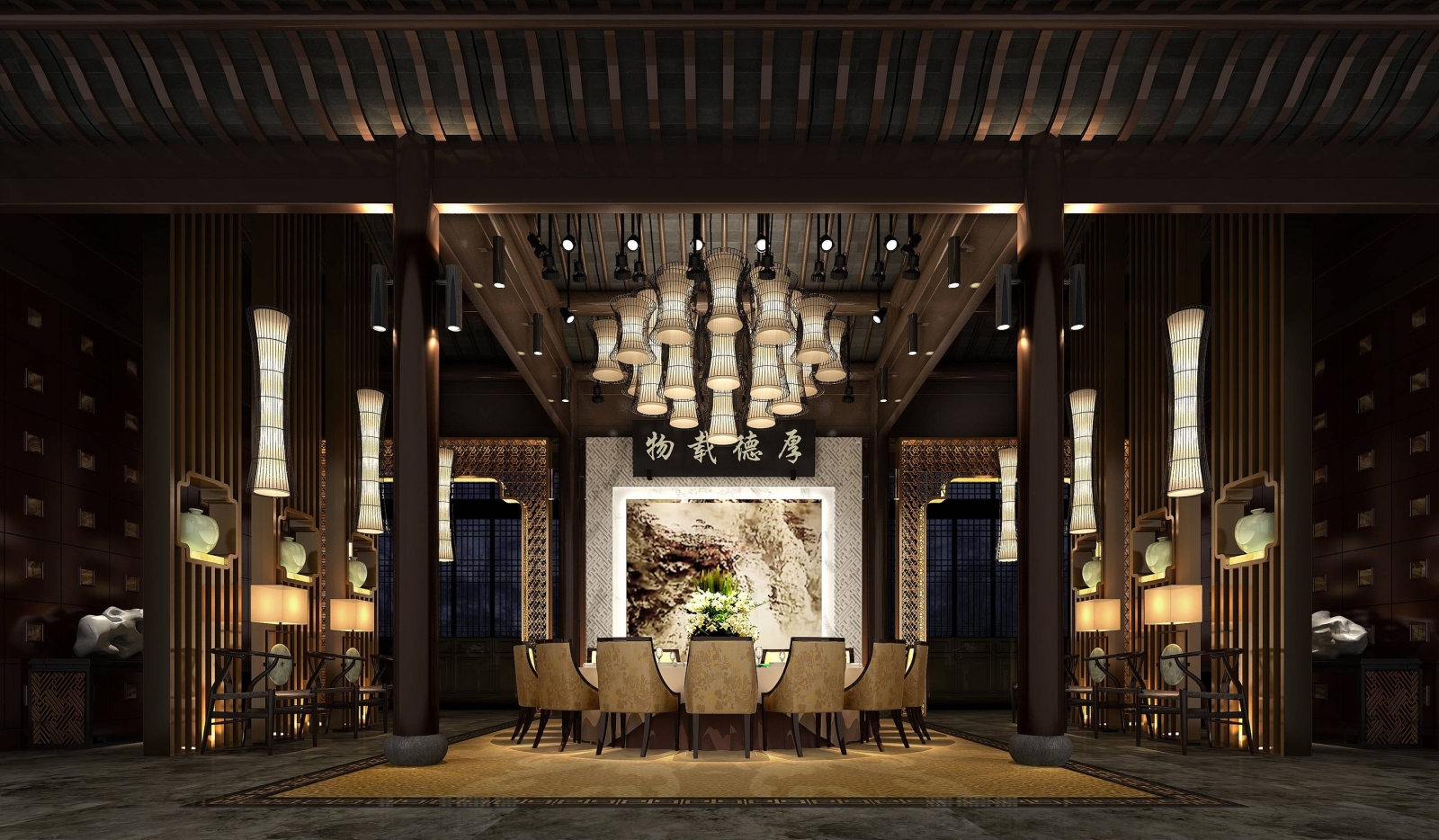 金螳螂--现代新中式禅意彭城会所CAD图+效果图+软装景观照(CAD施工图纸)施工图下载【ID:76989138】