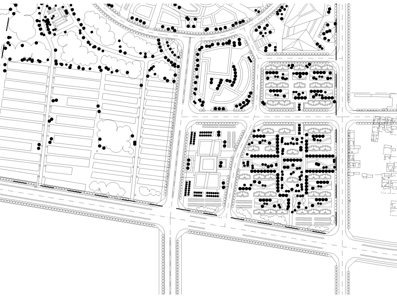 某居住地块规划总平面方案施工图下载【ID:161066120】