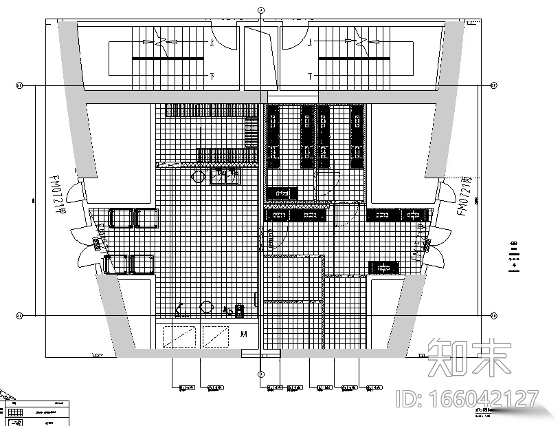 [北京]现代风格华都餐饮空间设计施工图（附效果图）cad施工图下载【ID:166042127】