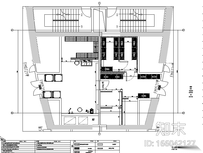 [北京]现代风格华都餐饮空间设计施工图（附效果图）cad施工图下载【ID:166042127】