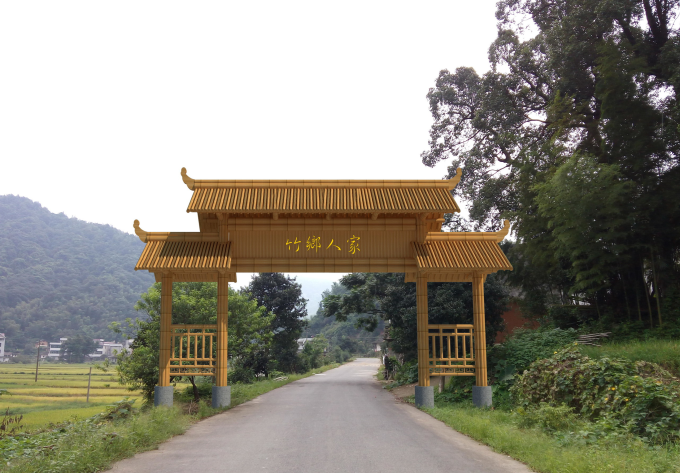 竹牌坊、牌坊设计施工图施工图下载【ID:161875160】