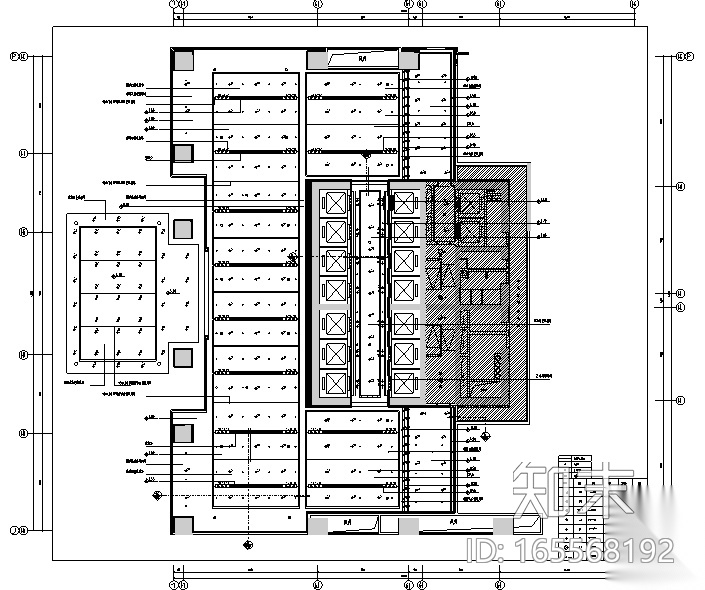 [广东]佛山万达甲级写字楼及样板间设计施工图（附效果...cad施工图下载【ID:165568192】