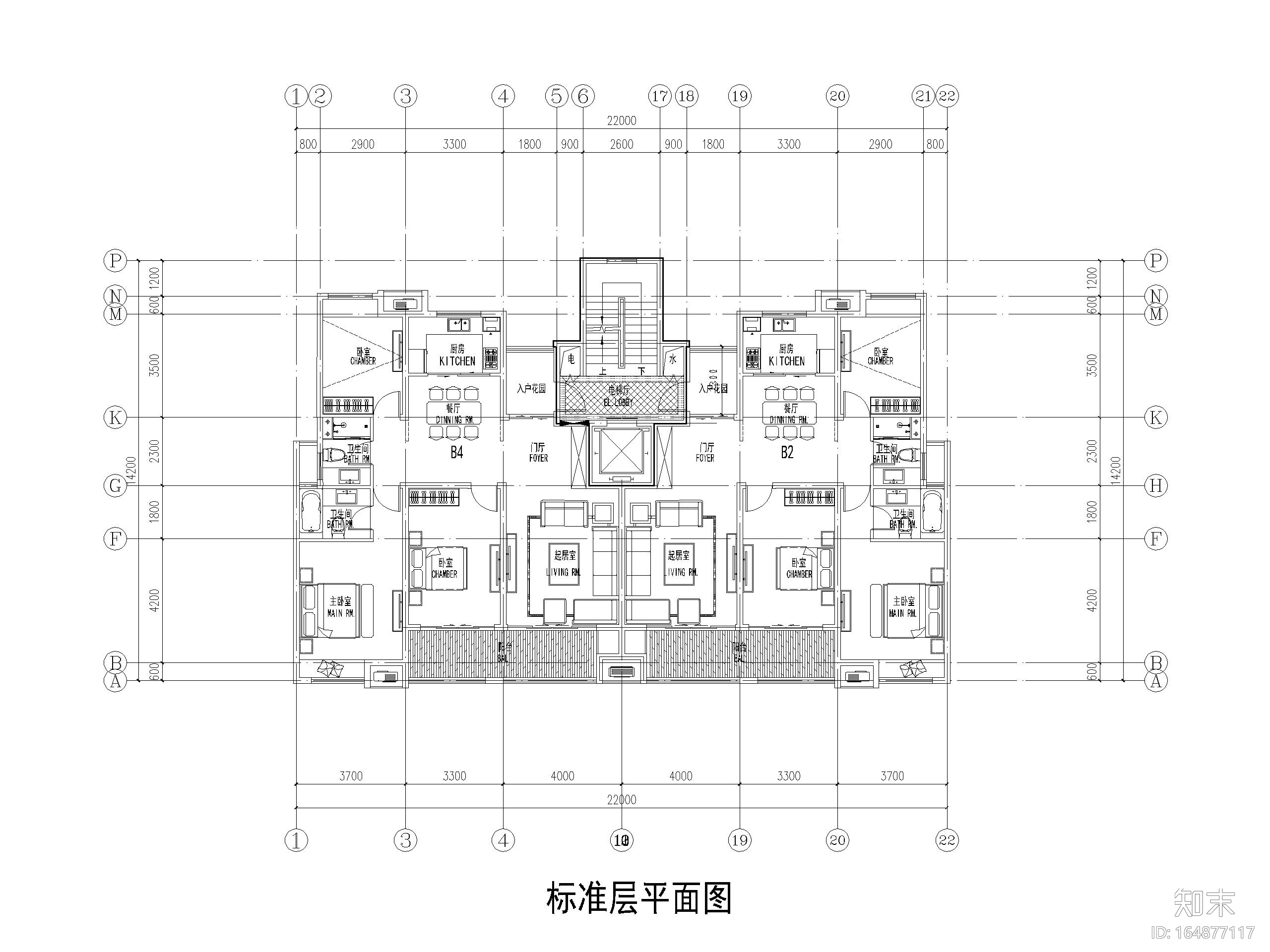 34套小高层住宅三室户户型图设计(8~15层)施工图下载【ID:164877117】